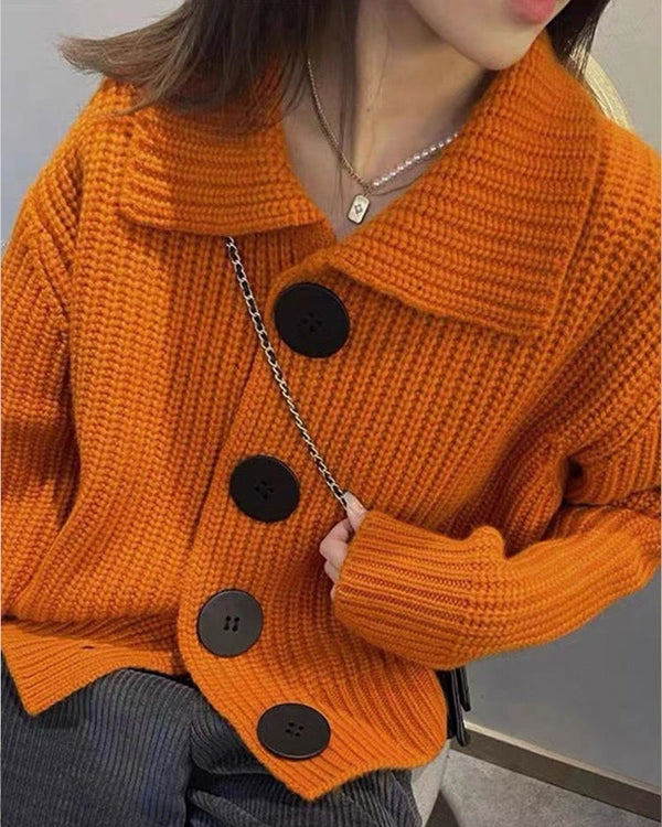 Cardigan avec de gros boutons pour femmes