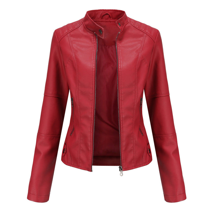 Veste de biker avec col montant