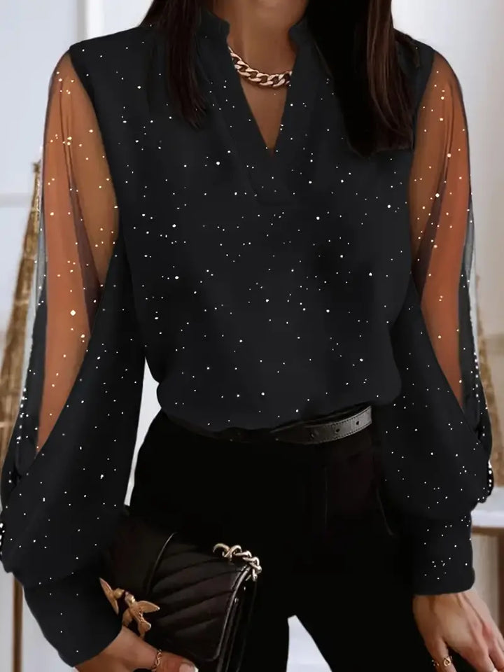 Blouse élégante avec décolleté tombant