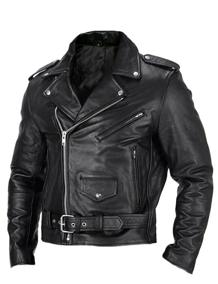Veste en cuir pour hommes
