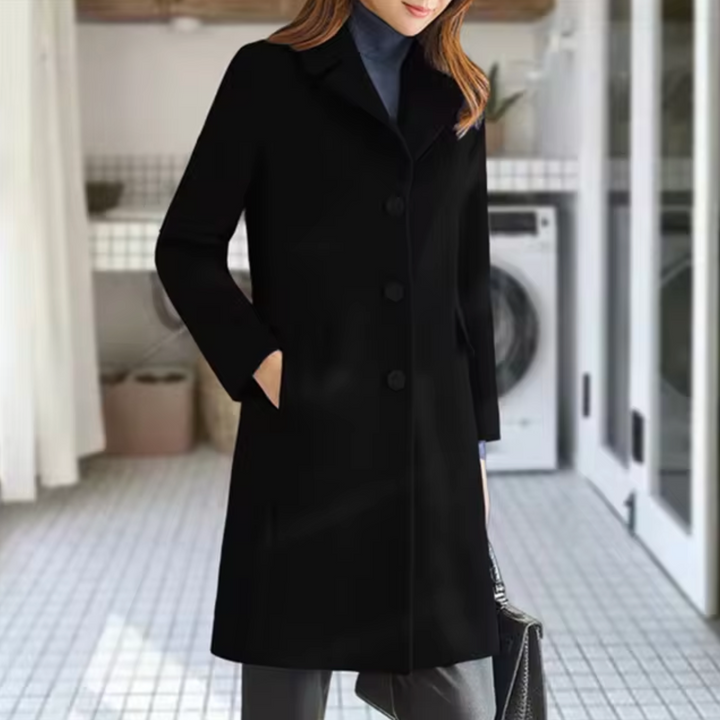 Manteau en laine avec poche à l'avant