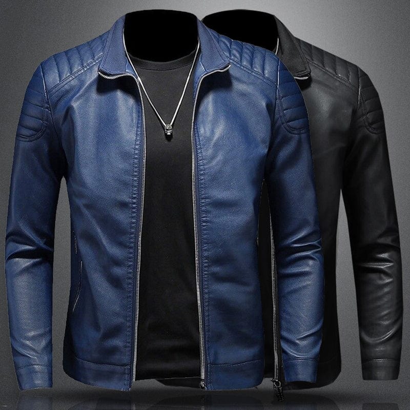 Veste en cuir classique pour hommes