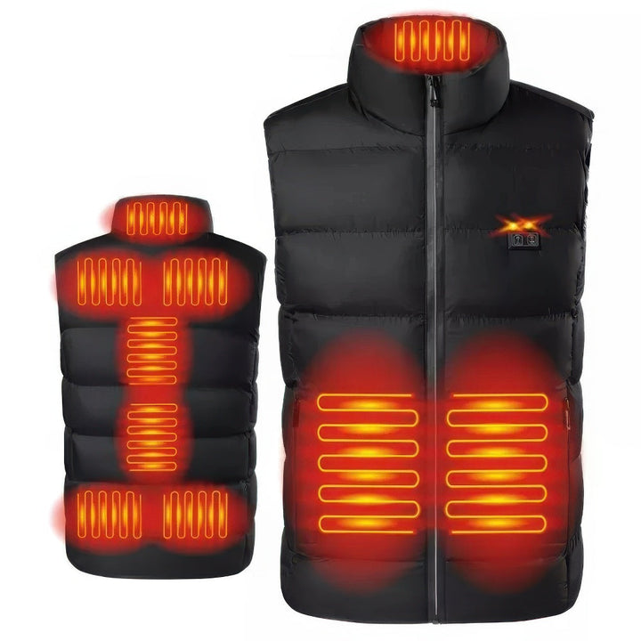 Heidi-Mode - Gilet thermique chauffant électrique pour hommes avec connexion USB