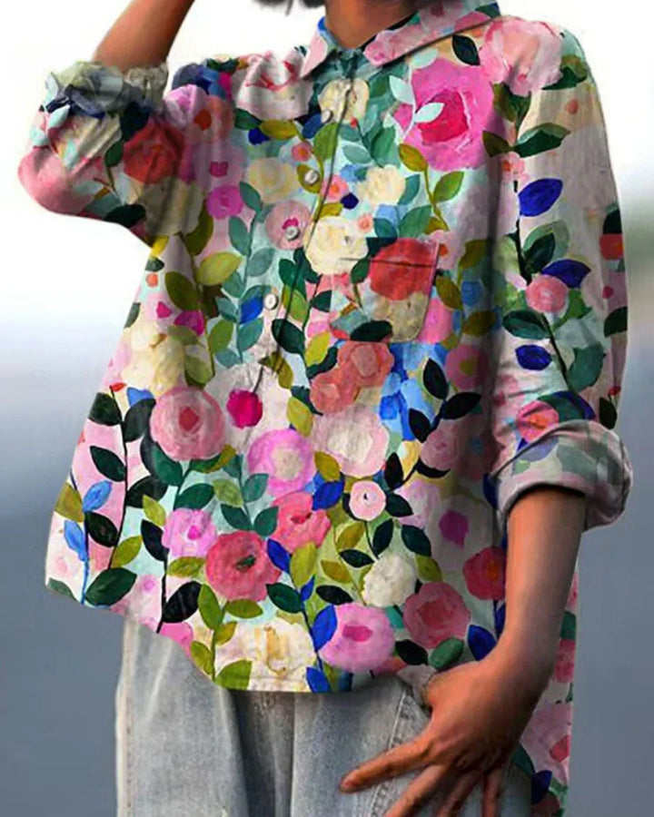 Blouse Vintage à Fleurs