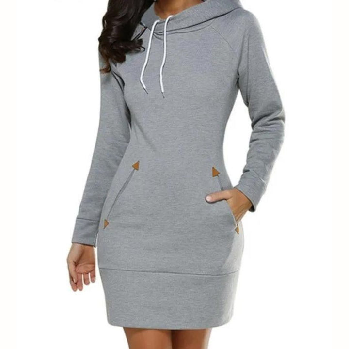 Robe sweat à capuche décontractée avec poches