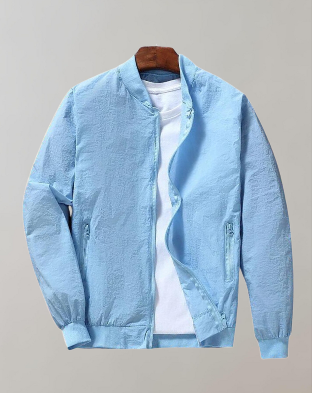 Veste bomber sportive pour hommes avec col montant