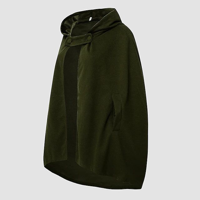 Manteau court à capuche vintage pour femmes