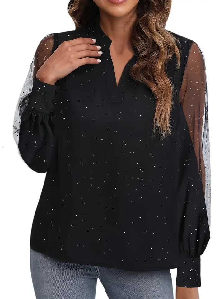 Blouse élégante avec décolleté tombant
