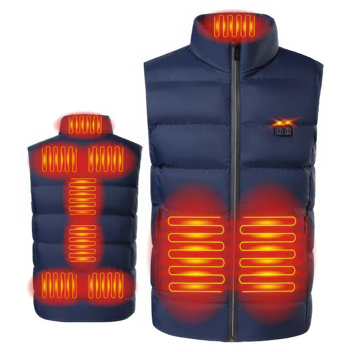 Heidi-Mode - Gilet thermique chauffant électrique pour hommes avec connexion USB