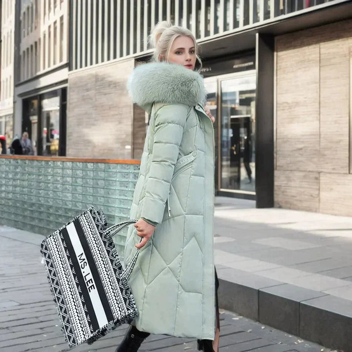 Juliana | Manteau élégant avec fausse fourrure