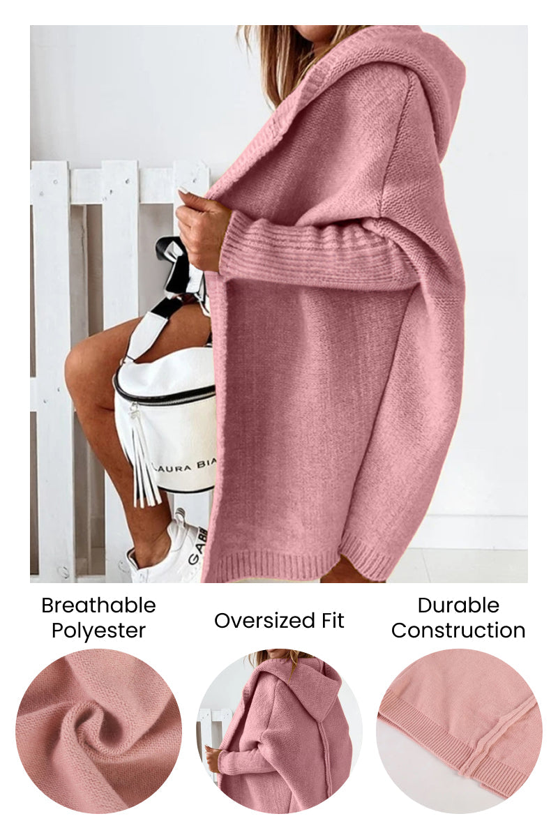 Cardigan surdimensionné avec capuche