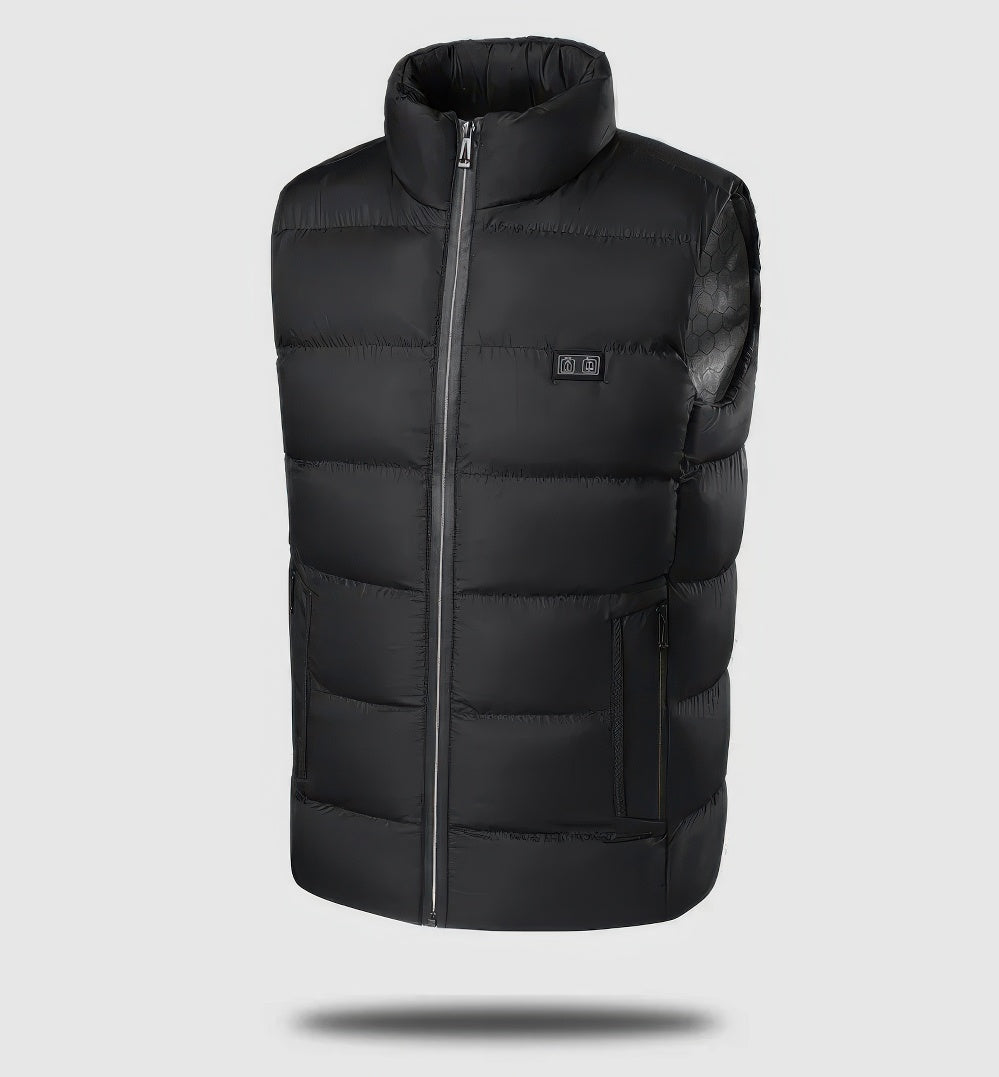 Heidi-Mode - Gilet thermique chauffant électrique pour hommes avec connexion USB