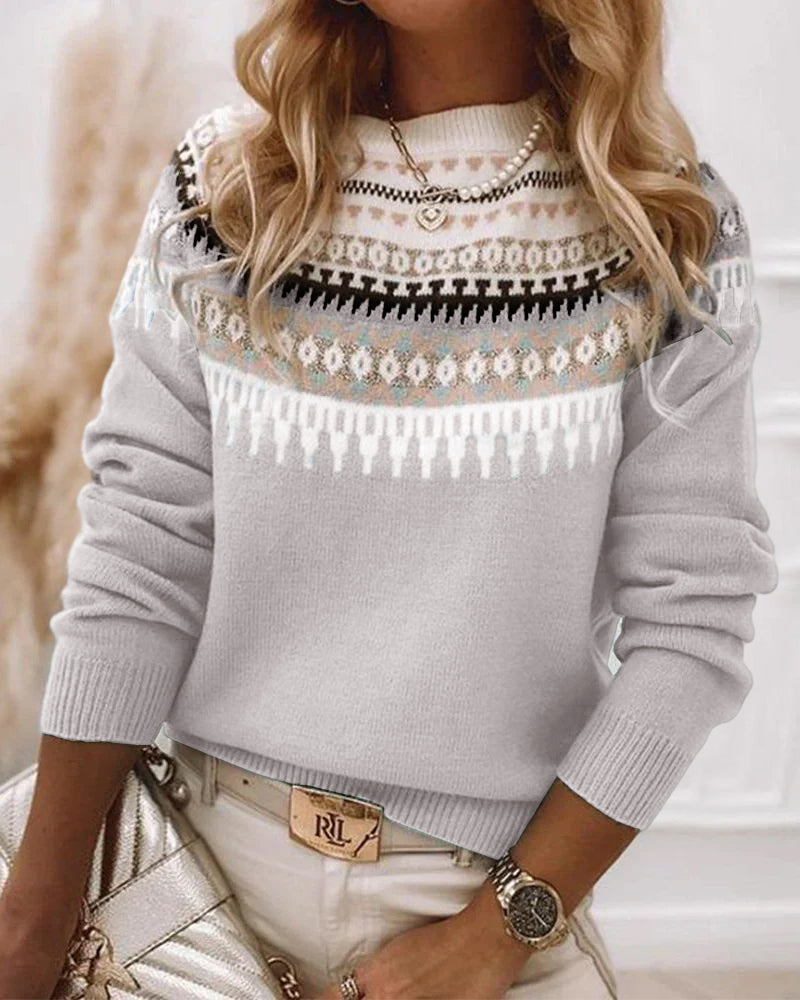 Pull Boho teinté élégant