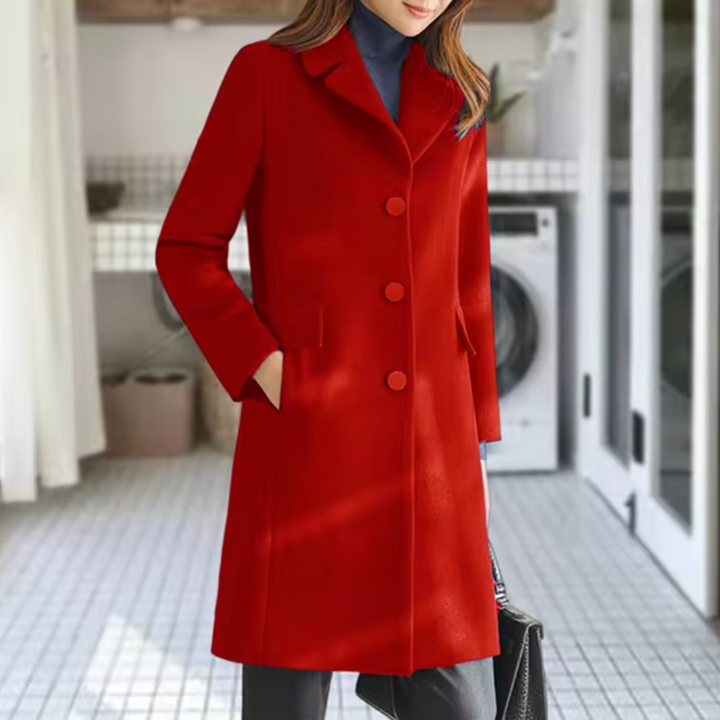 Manteau en laine avec poche à l'avant