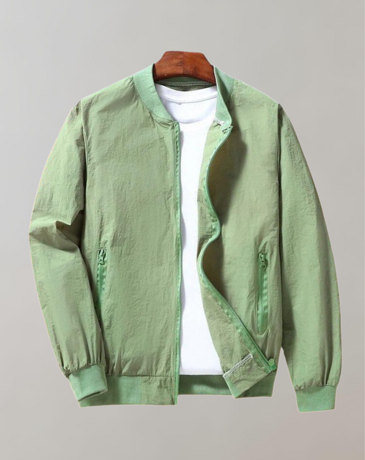 Veste bomber sportive pour hommes avec col montant