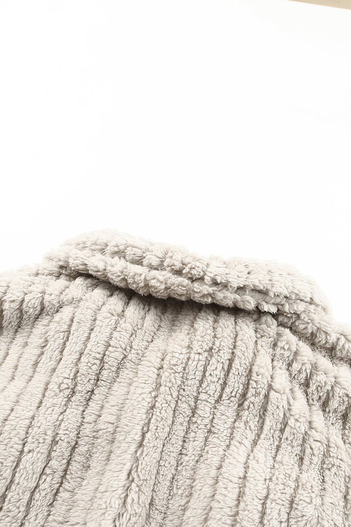 Veste en Fleece Uni avec Boutonnage