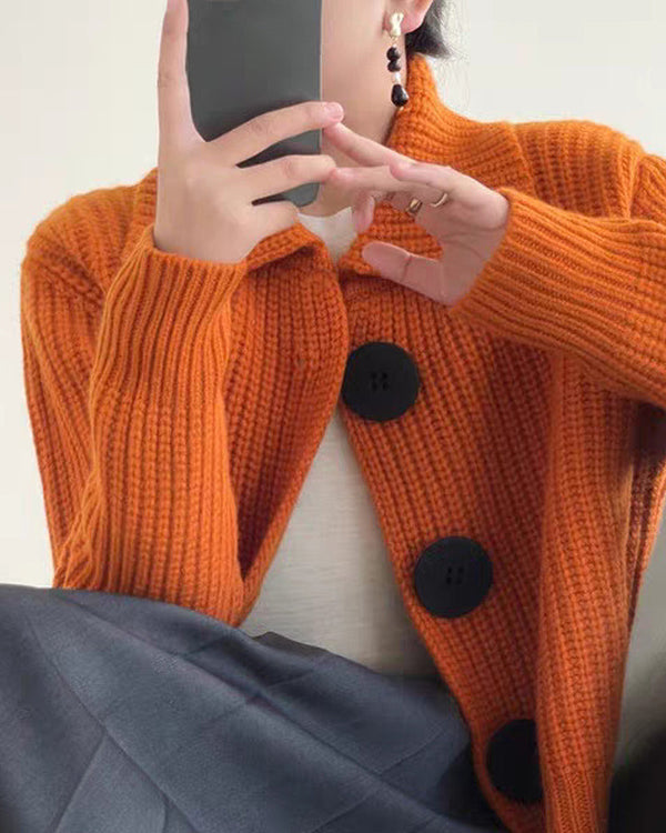 Cardigan avec de gros boutons pour femmes