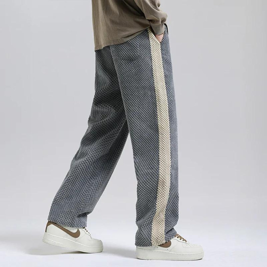 Pantalon de jogging en corduroy à motif gaufré