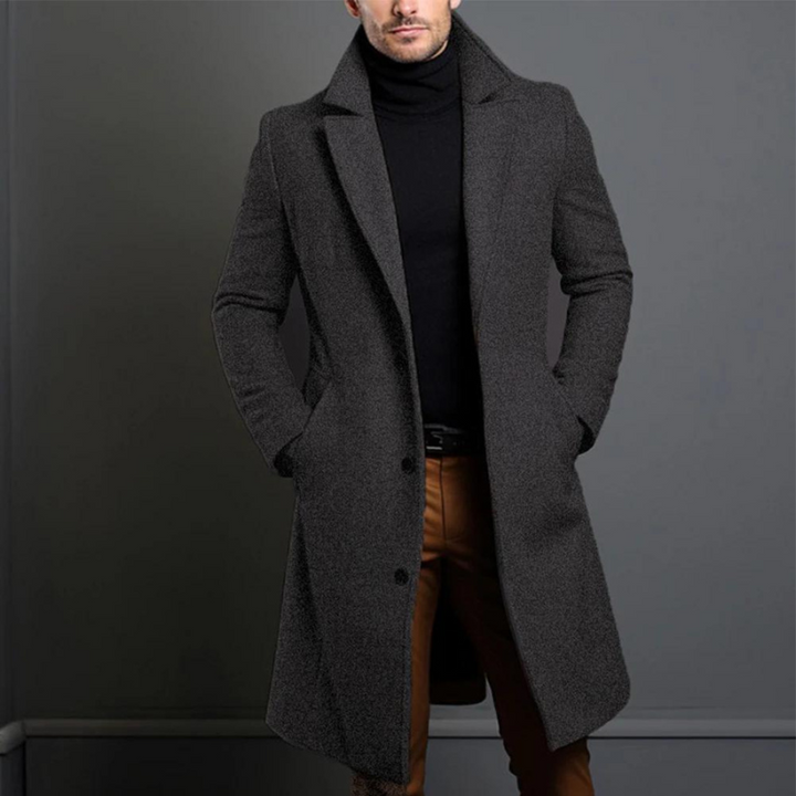 Heidi-Mode - Manteau trench long et décontracté pour hommes
