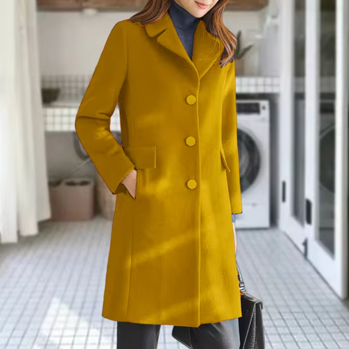 Manteau en laine avec poche à l'avant