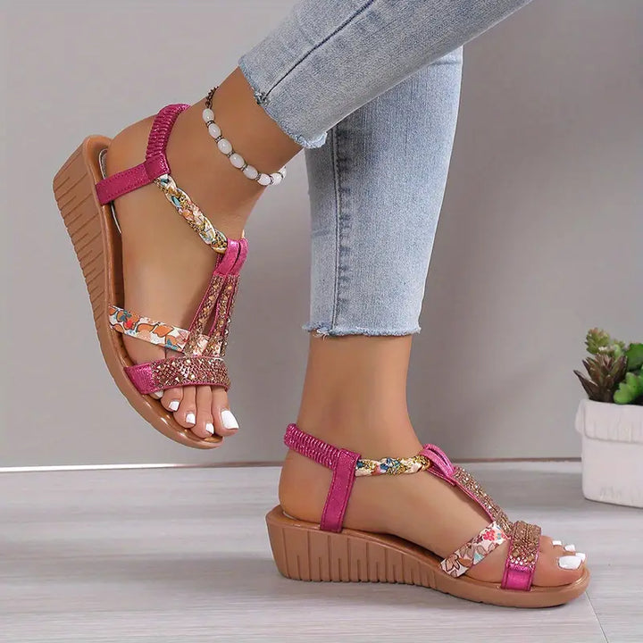 Wedges tressés Boho