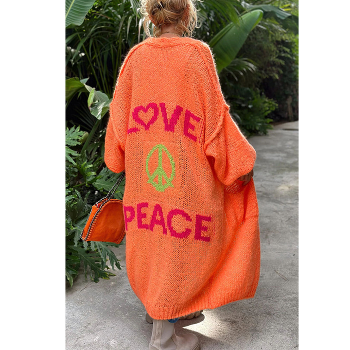 veste en tricot peace - Ibiza