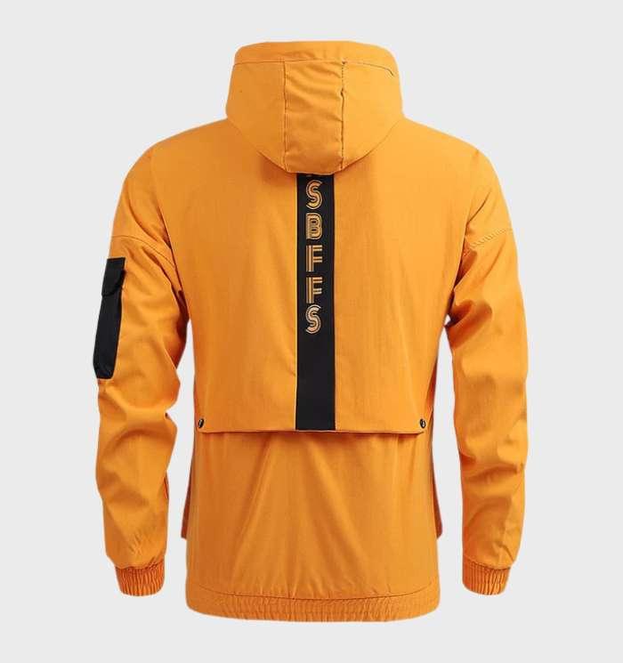 Veste légère et chaude avec poches, capuche et cordon de serrage