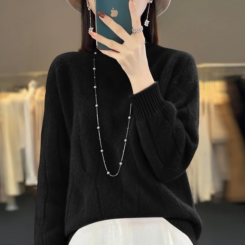 Pull en Cachemire Oversized Doux Chaud pour Femmes