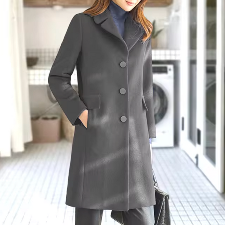 Manteau en laine avec poche à l'avant