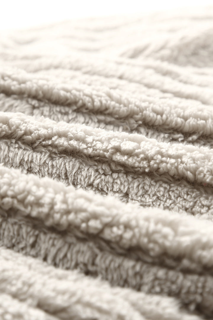 Veste en Fleece Uni avec Boutonnage