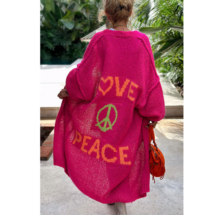 veste en tricot peace - Ibiza