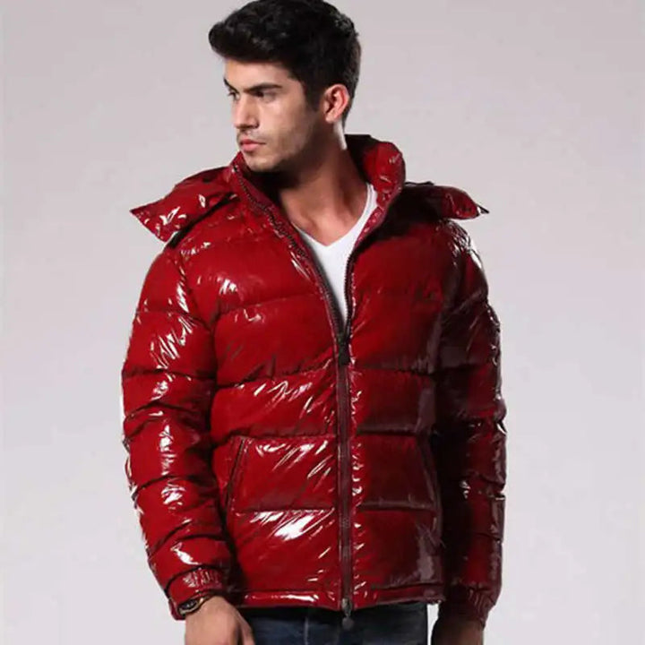 Veste Puffer Brillante pour Hommes