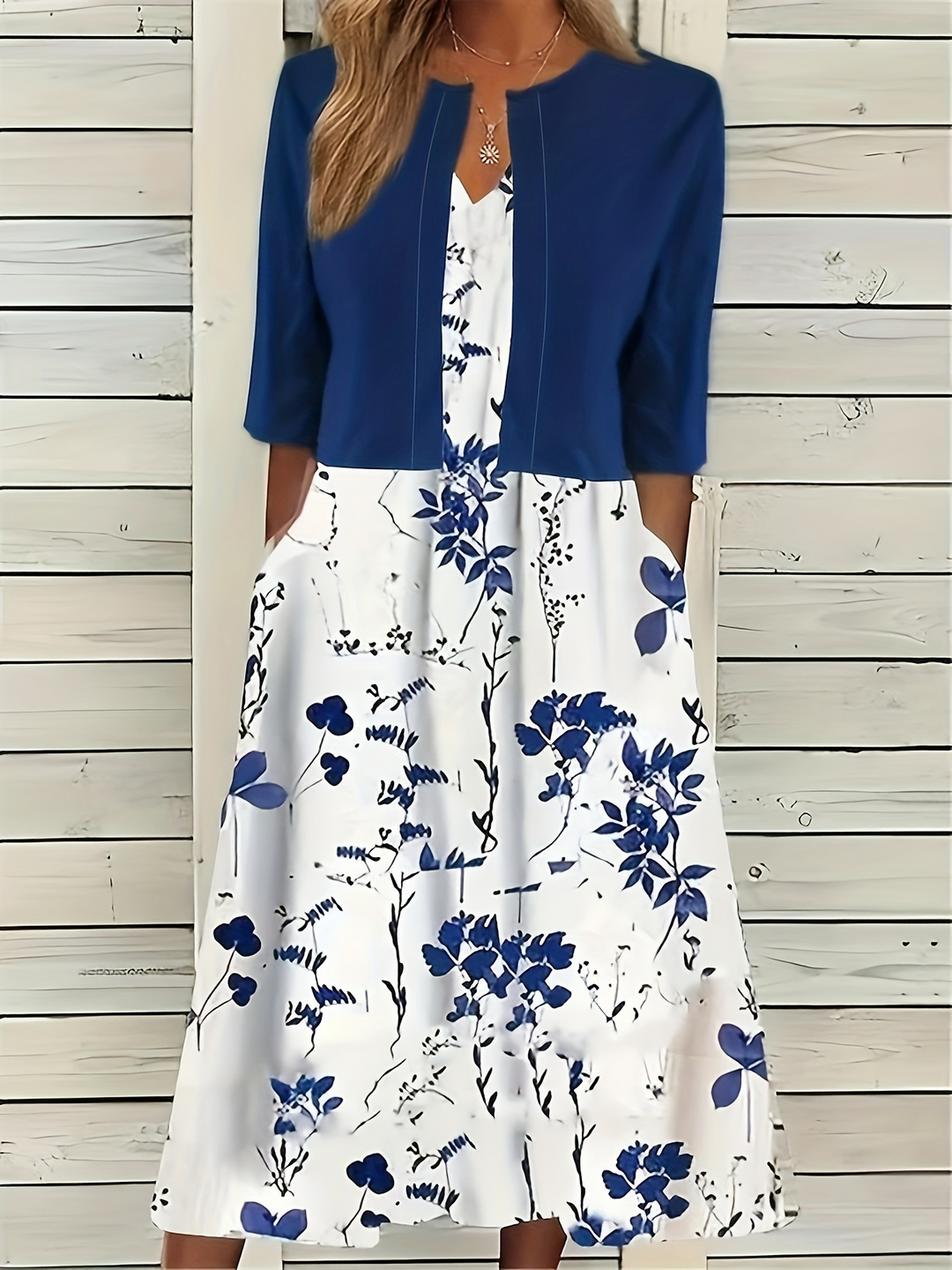 Ensemble top et robe à fleurs