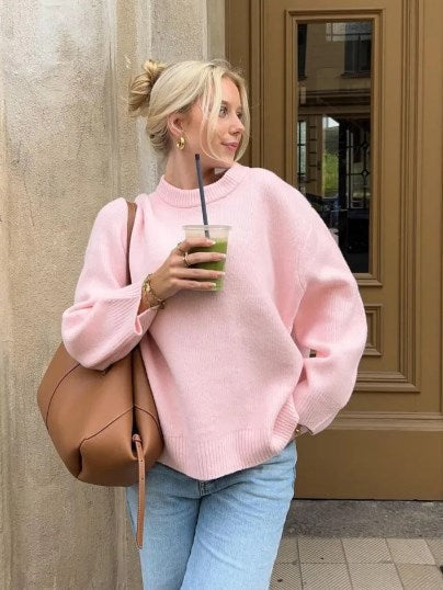 Pull en tricot élégant en grandes tailles