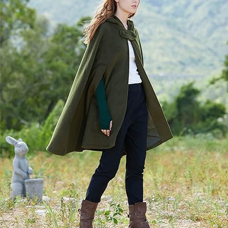 Manteau court à capuche vintage pour femmes