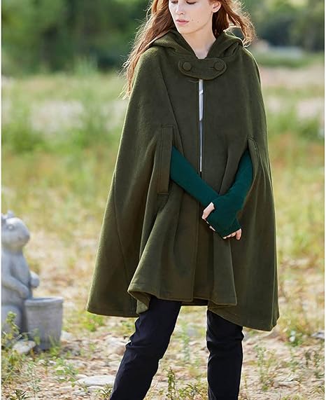 Manteau court à capuche vintage pour femmes