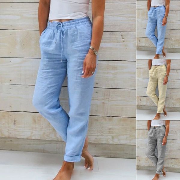 Monika | Pantalon en coton élastique et polyester