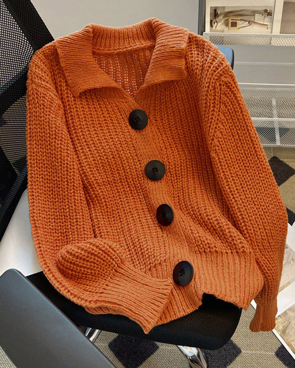 Cardigan avec de gros boutons pour femmes