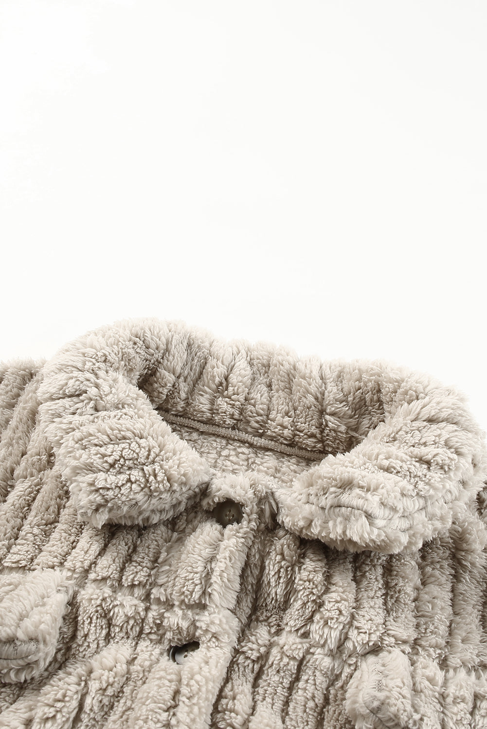 Veste en Fleece Uni avec Boutonnage