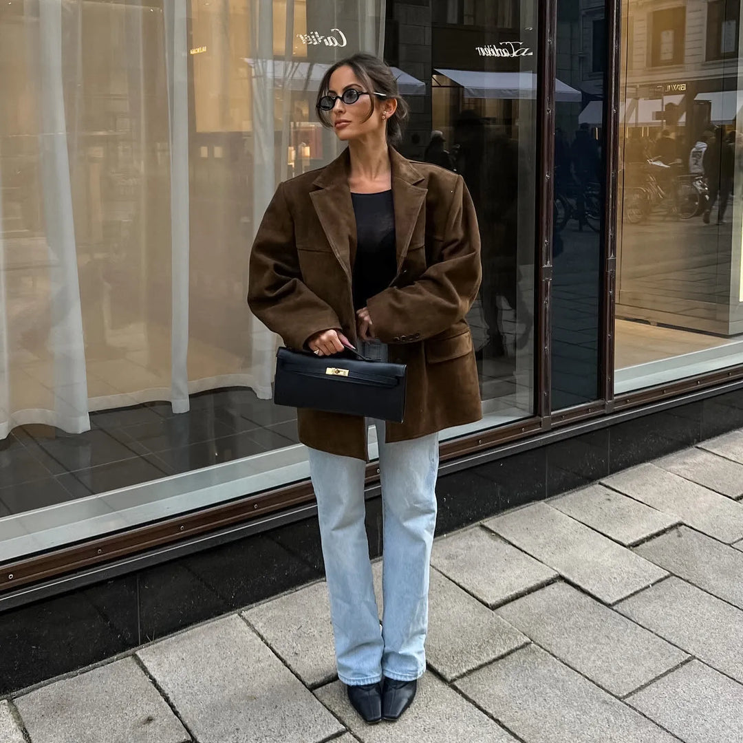 Veste en velours brossé