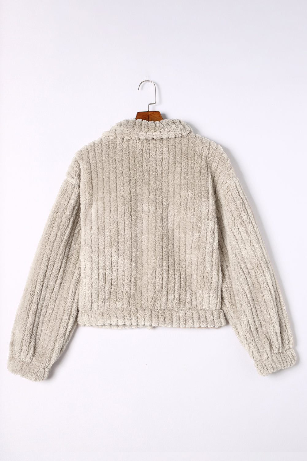 Veste en Fleece Uni avec Boutonnage