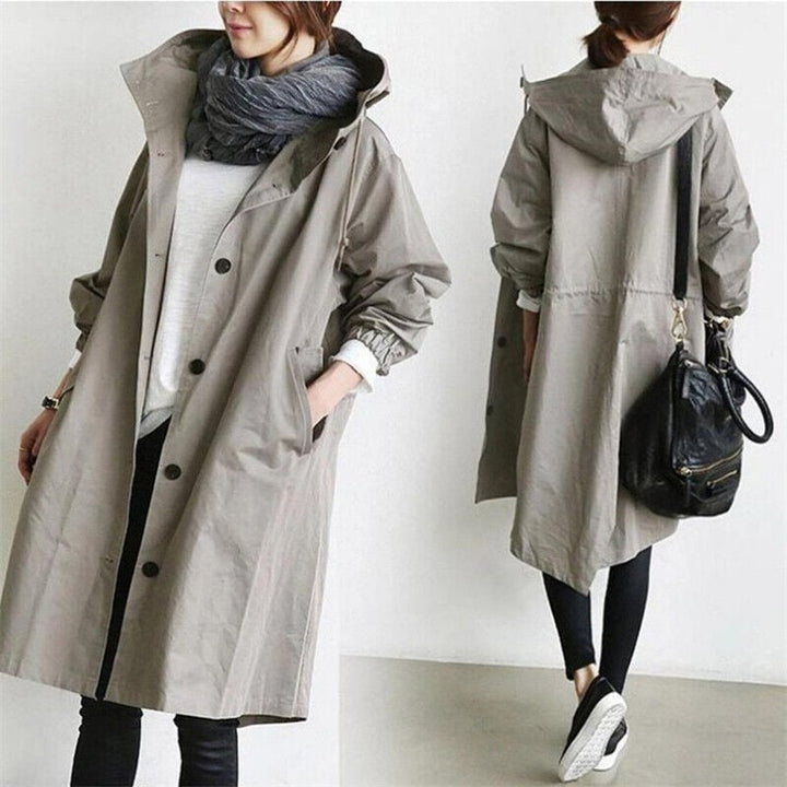 Trench-coat à capuche pour femmes