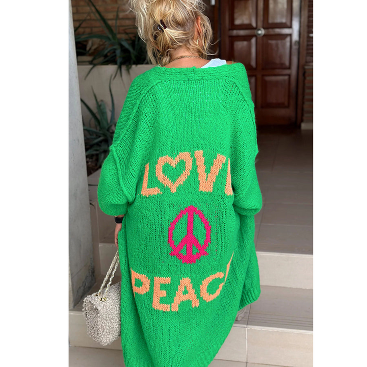 veste en tricot peace - Ibiza