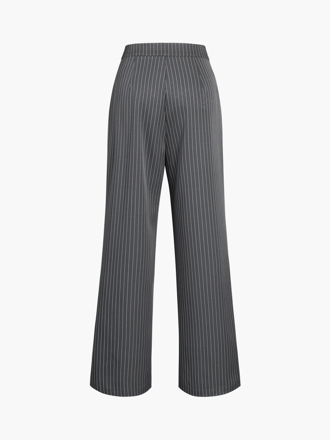 Pantalon à plis élégant à rayures avec jambe large