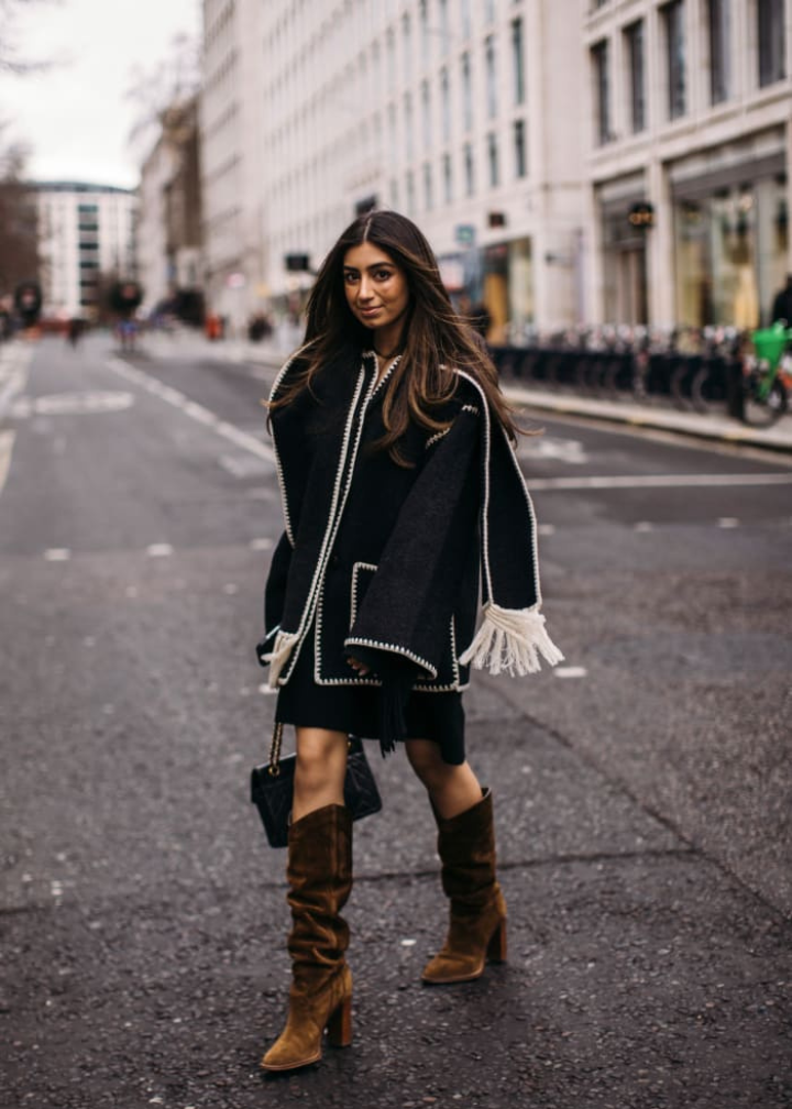 Veste de luxe avec écharpe