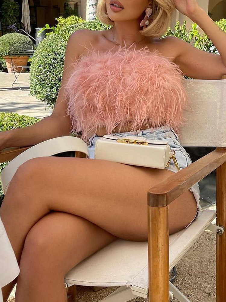 Haut Bandeau en Plumes