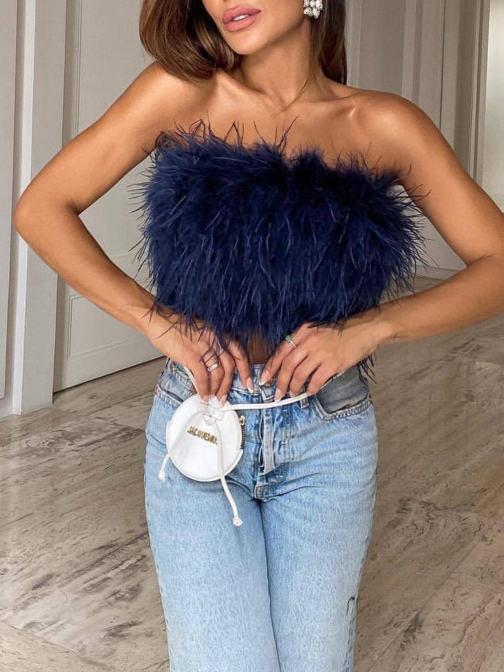 Haut Bandeau en Plumes
