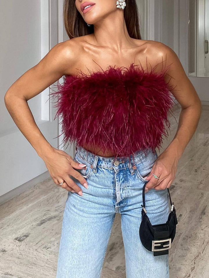 Haut Bandeau en Plumes