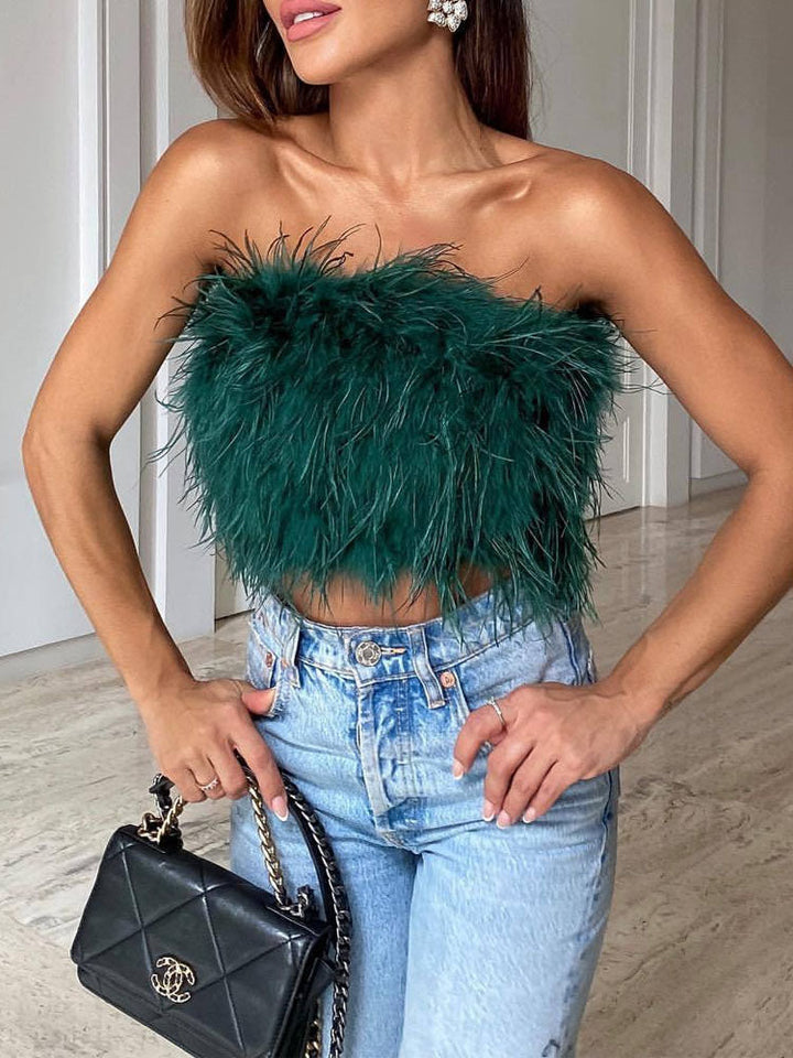 Haut Bandeau en Plumes