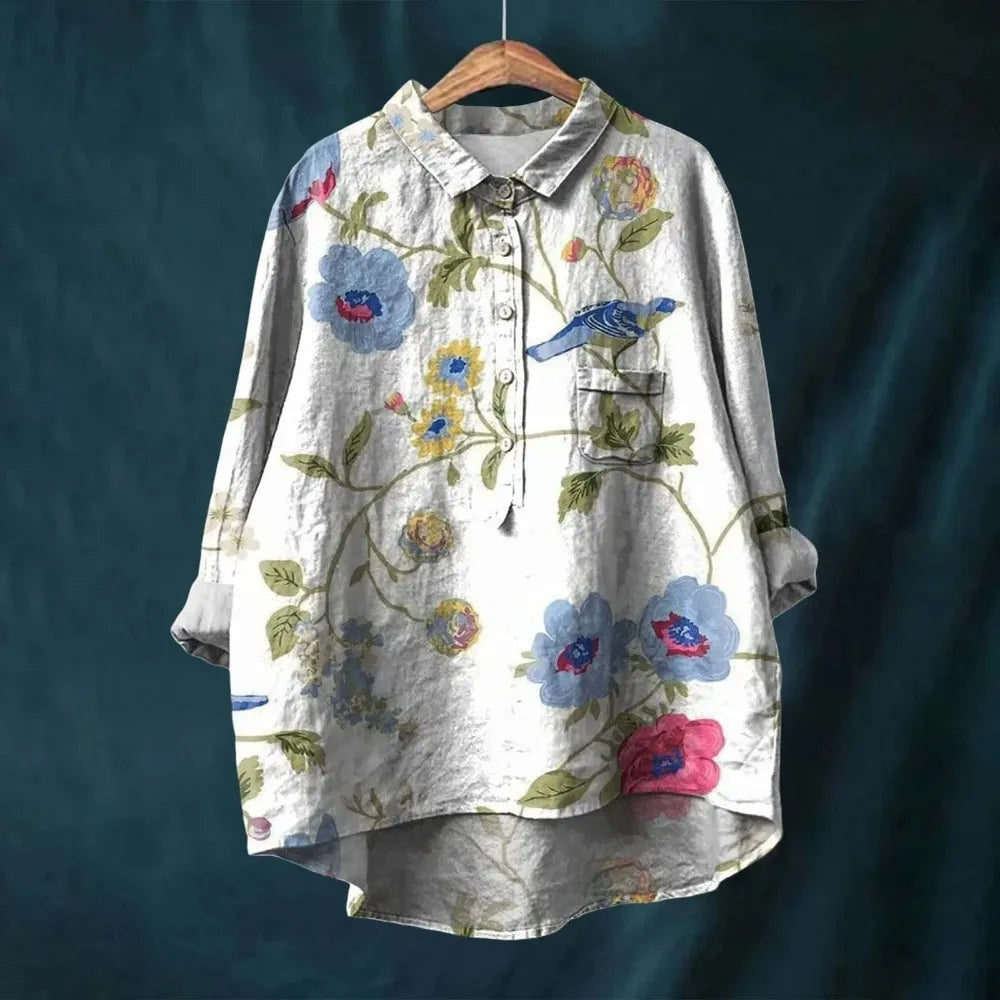 Blouse Vintage à Fleurs